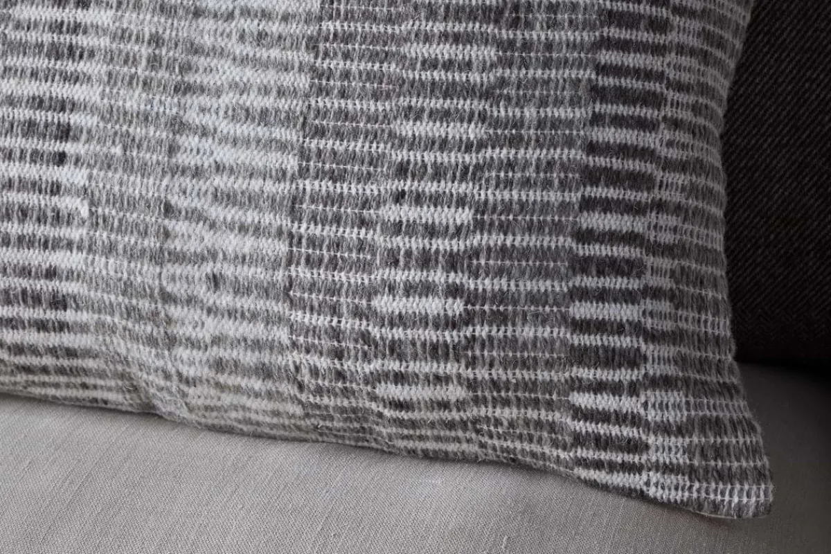 Bedroom Textiles|Cushions^Nkuku Aahna Wool Cushion Cover - Charcoal