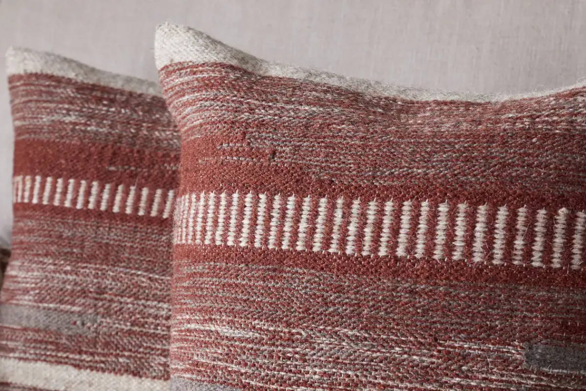Bedroom Textiles|Cushions^Nkuku Aakash Wool Cushion Cover - Rust