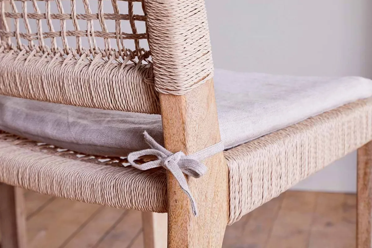Kitchen & Dining|Bar Stools & Bar Chairs^Nkuku Aamani Mango Wood & Cord Counter Chair - Natural