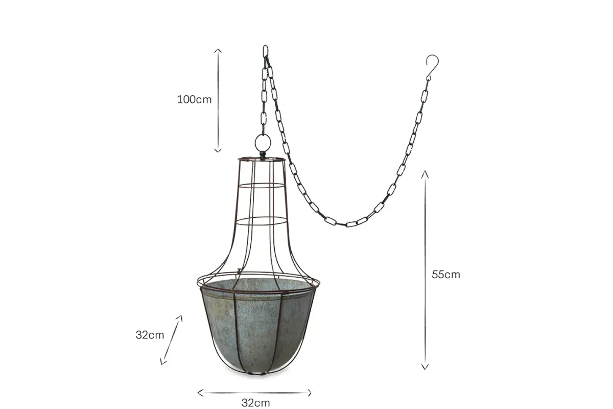 Hanging Planters|Garden Planters^Nkuku Abari Caged Hanging Planter