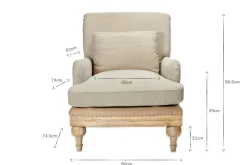Living|Armchairs^Nkuku Abe Deconstructed Linen Armchair - Stone