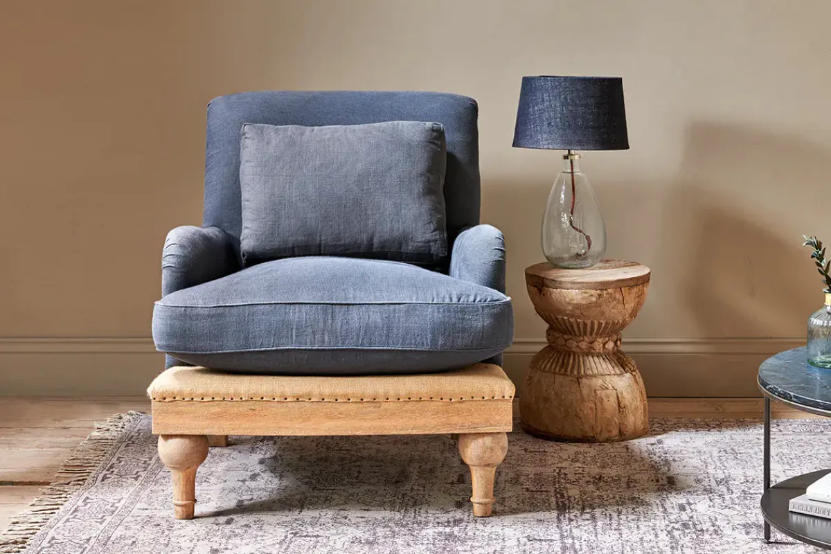 Living|Armchairs^Nkuku Abe Deconstructed Linen Armchair - Charcoal