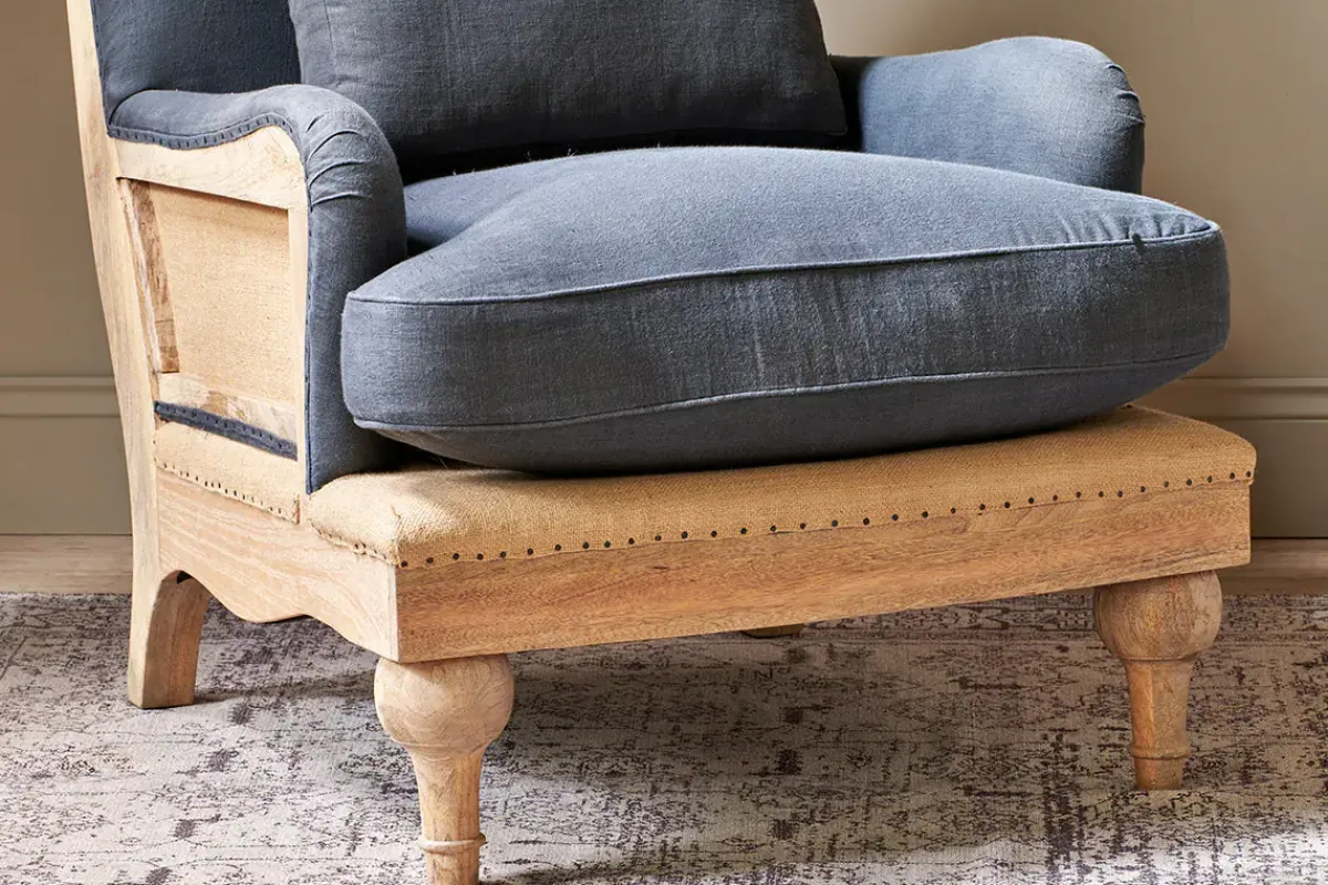 Living|Armchairs^Nkuku Abe Deconstructed Linen Armchair - Charcoal