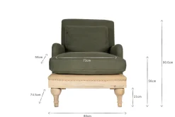 Living|Armchairs^Nkuku Abe Deconstructed Linen Armchair - Olive