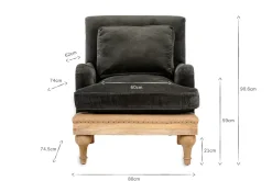 Living|Armchairs^Nkuku Abe Deconstructed Velvet Armchair - Moss Moss Green