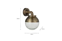 Outdoor Lights^Nkuku Abeo Outdoor Wall Lamp - Antique Brass