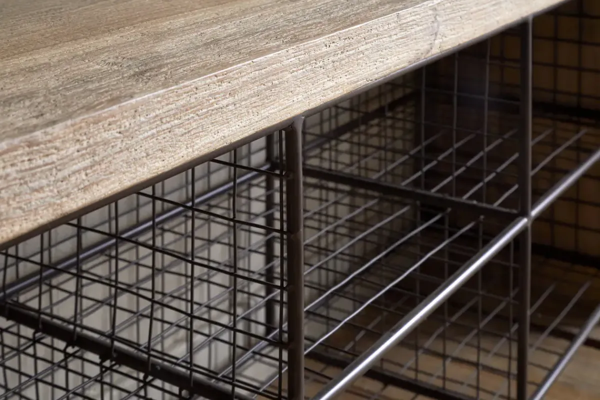Hallway & Bootroom|Benches^Nkuku Abha Reclaimed Wood & Iron Storage Bench - Natural
