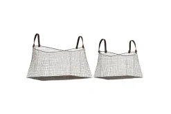 Baskets^Nkuku Adah Iron Baskets - Brown (Set of 2)