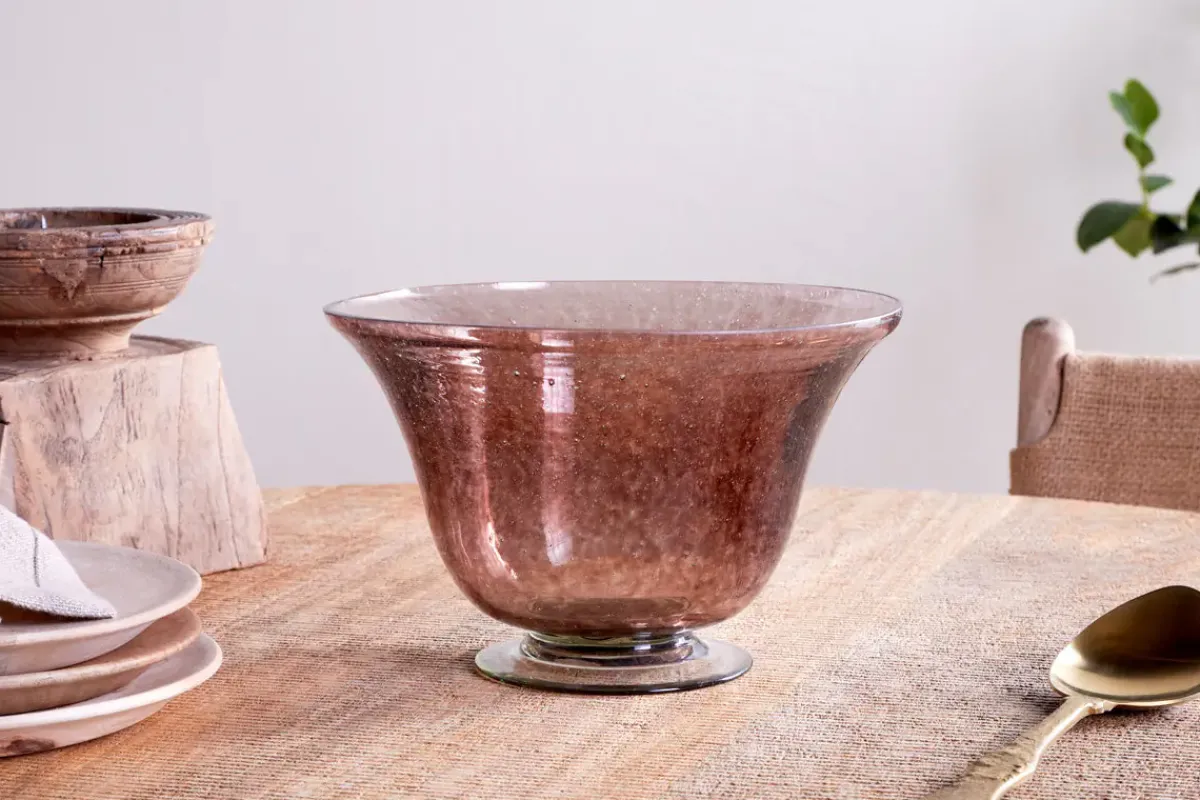 Serving Bowls^Nkuku Aderonke Glass Bowl - Plum