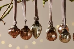 Baubles & Tree Decorations|Winter Berries^Nkuku Adisa Bauble Jar - (Set of 16) Antique Gold & Rust