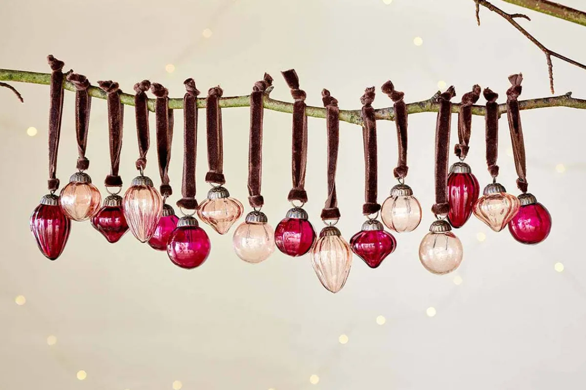 Baubles & Tree Decorations|New Christmas^Nkuku Adisa Bauble Jar - (Set of 16) Ruby & Copper