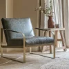 Living|Occasional Chairs^Nkuku Adra Leather & Brass Occasional Chair - Moss Green