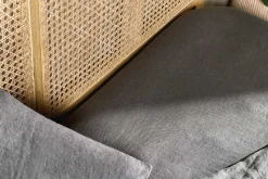 Bedroom Textiles|Bedroom^Nkuku Adya Linen Fitted Sheet - Charcoal