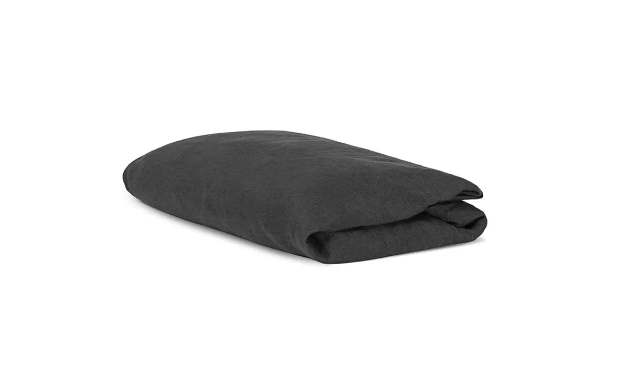 Bedroom Textiles|Bedroom^Nkuku Adya Linen Fitted Sheet - Charcoal