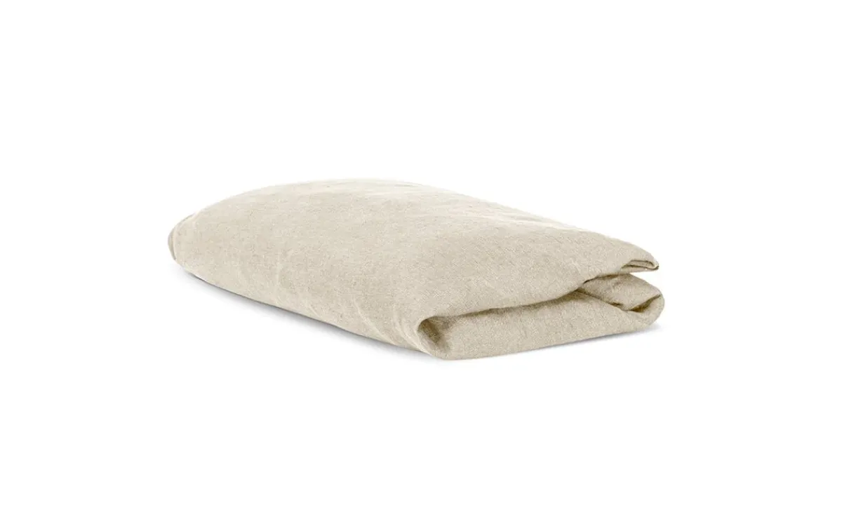 Bedroom Textiles|Bedroom^Nkuku Adya Linen Fitted Sheet - Natural