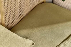 Bedroom Textiles|Bedroom^Nkuku Adya Linen Fitted Sheet - Olive