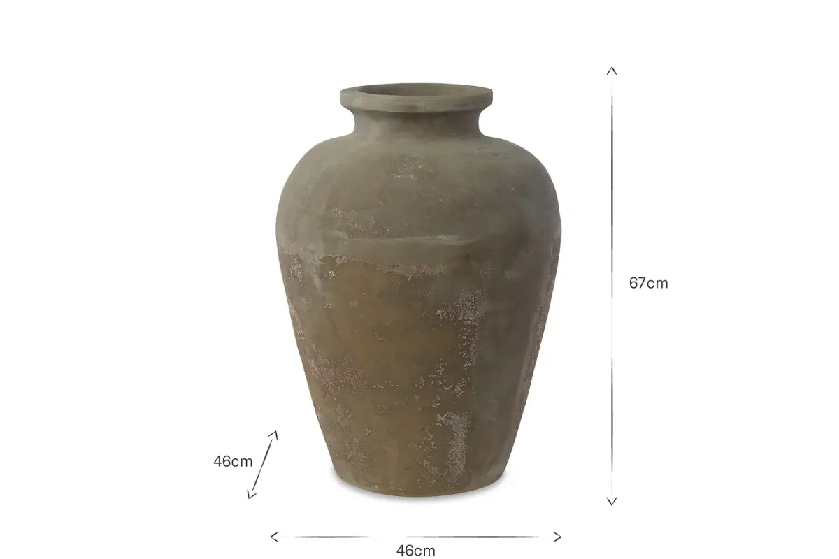 Garden Planters|Garden Décor^Nkuku Affiti Clay Tapered Pot - Large