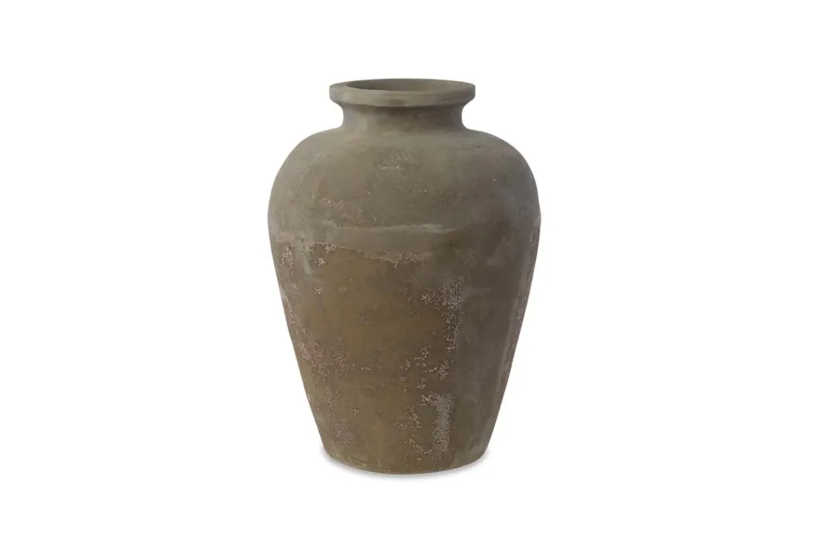 Garden Planters|Garden Décor^Nkuku Affiti Clay Tapered Pot - Large