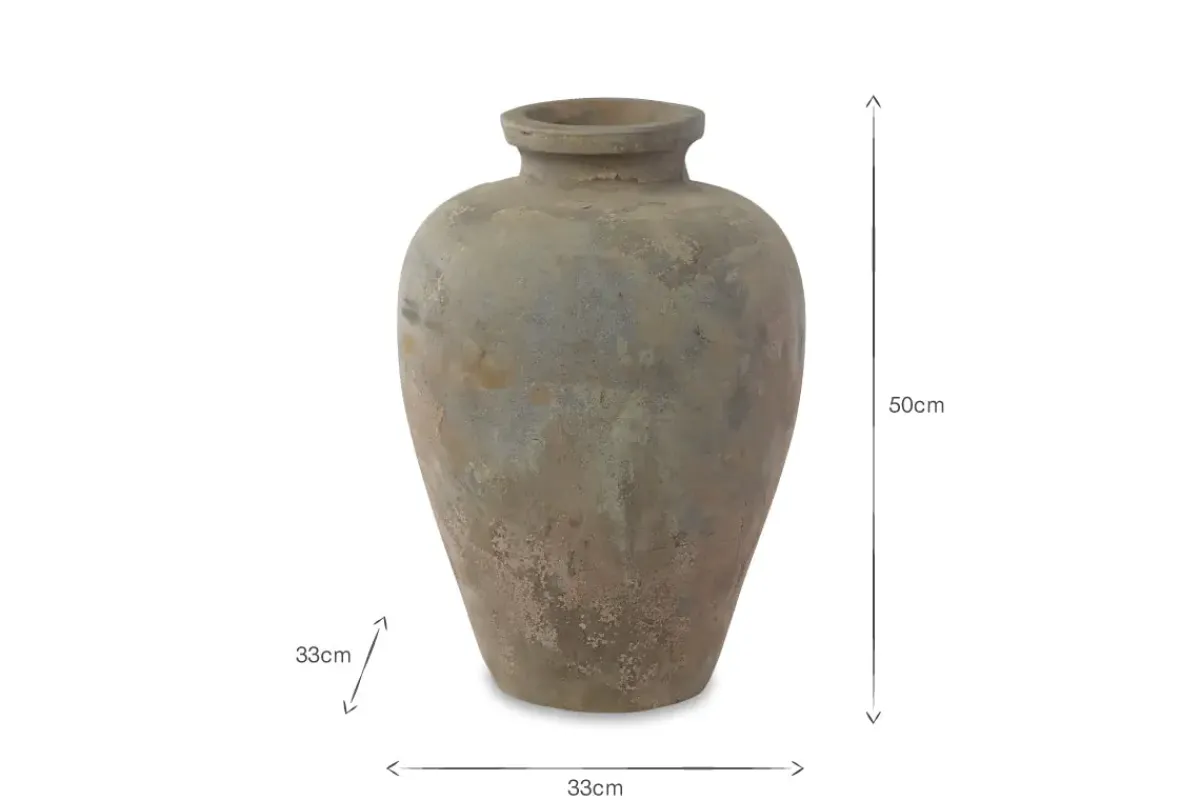 Garden Planters|Garden Décor^Nkuku Affiti Clay Tapered Pot - Small