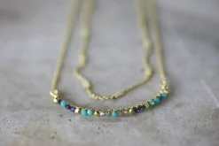 Jewellery & Jewellery Boxes|Jewellery^Nkuku Aja Lolite, Labradorite And Chalcedony Necklace