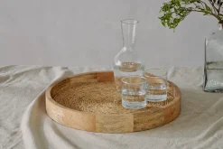 Garden Décor|Trays & Platters^Nkuku Akila Mango Wood Tray - Natural