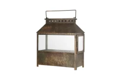 Fireside|Lanterns^Nkuku Akoko Wide Lantern - Brown Patina