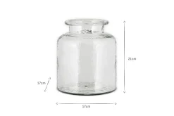 Decorative Home Accessories|Vases^Nkuku Akra Recycled Glass Vase - Clear