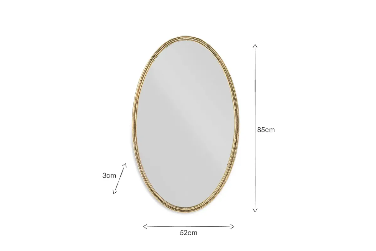 Round Mirrors|Wall Mirrors^Nkuku Almora Oval Mirror
