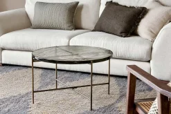 Living|Coffee Tables^Nkuku Aluva Glass Coffee Table - Clear & Antique Brass