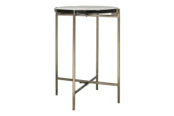 Living|Side Tables^Nkuku Aluva Glass Side Table - Clear & Antique Brass