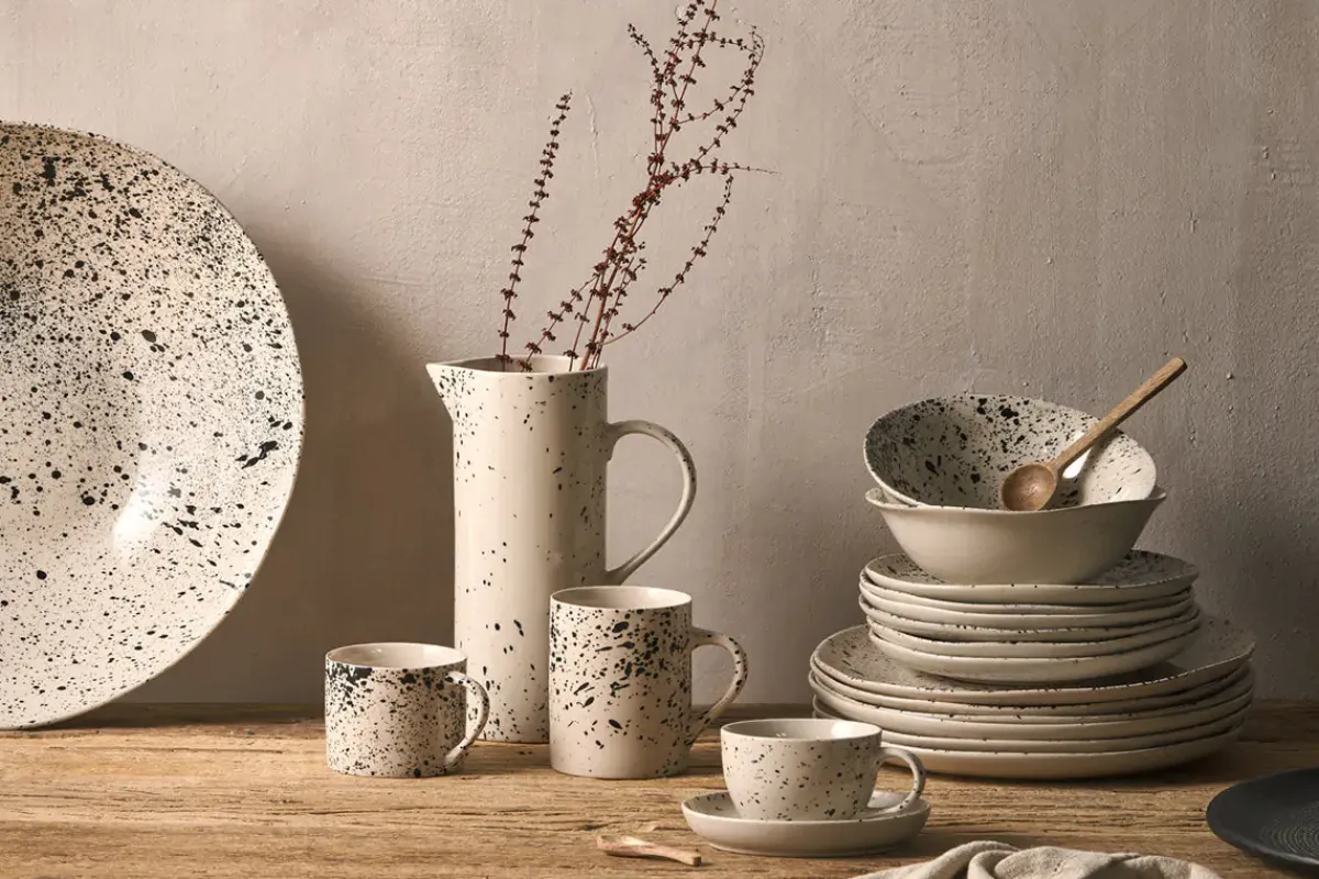 Breakfast Accessories|Teapots & Teacups^Nkuku Ama Cup & Saucer - Splatter