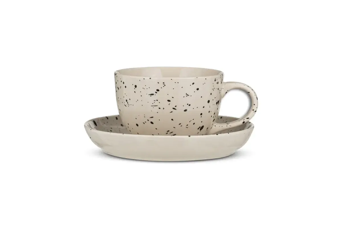 Breakfast Accessories|Teapots & Teacups^Nkuku Ama Cup & Saucer - Splatter
