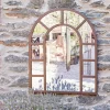 Garden Décor^Nkuku Amaga Arched Outdoor Mirror - Antique Black