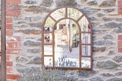 Garden Décor^Nkuku Amaga Arched Outdoor Mirror - Antique Black