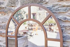 Garden Décor^Nkuku Amaga Arched Outdoor Mirror - Antique Black