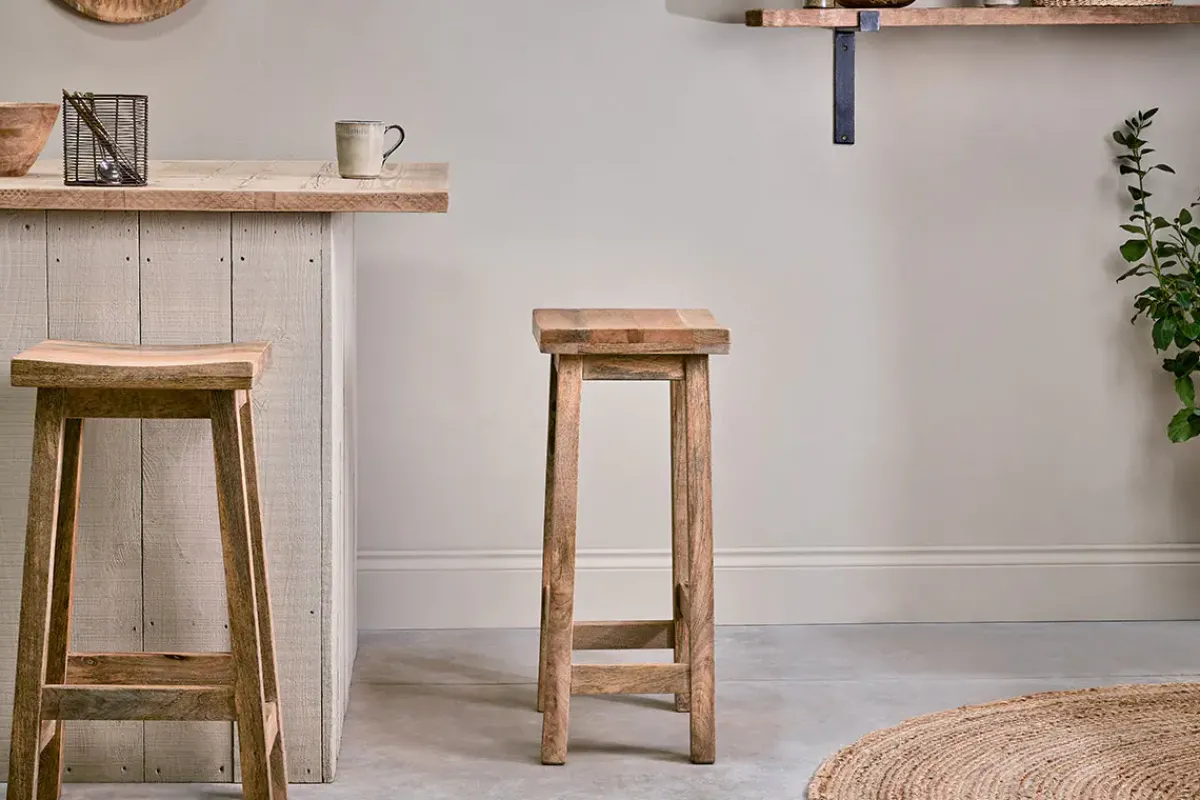 Kitchen & Dining|Bar Stools & Bar Chairs^Nkuku Ambi Wooden Stool - Tall