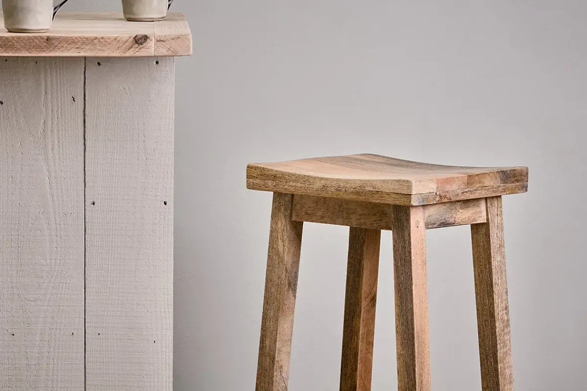 Kitchen & Dining|Bar Stools & Bar Chairs^Nkuku Ambi Wooden Stool - Tall
