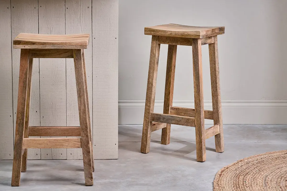 Kitchen & Dining|Bar Stools & Bar Chairs^Nkuku Ambi Wooden Stool - Tall