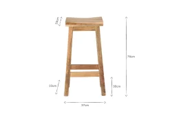 Kitchen & Dining|Bar Stools & Bar Chairs^Nkuku Ambi Wooden Stool - Tall