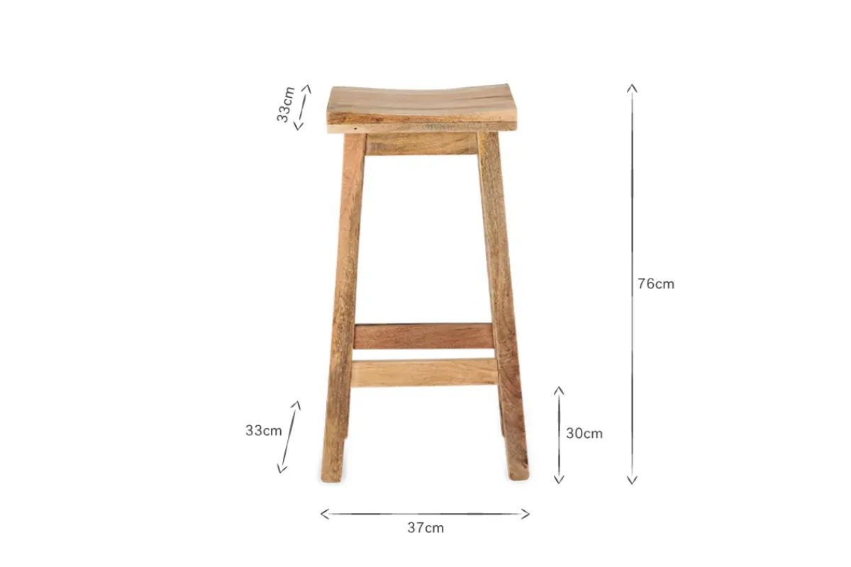 Kitchen & Dining|Bar Stools & Bar Chairs^Nkuku Ambi Wooden Stool - Tall