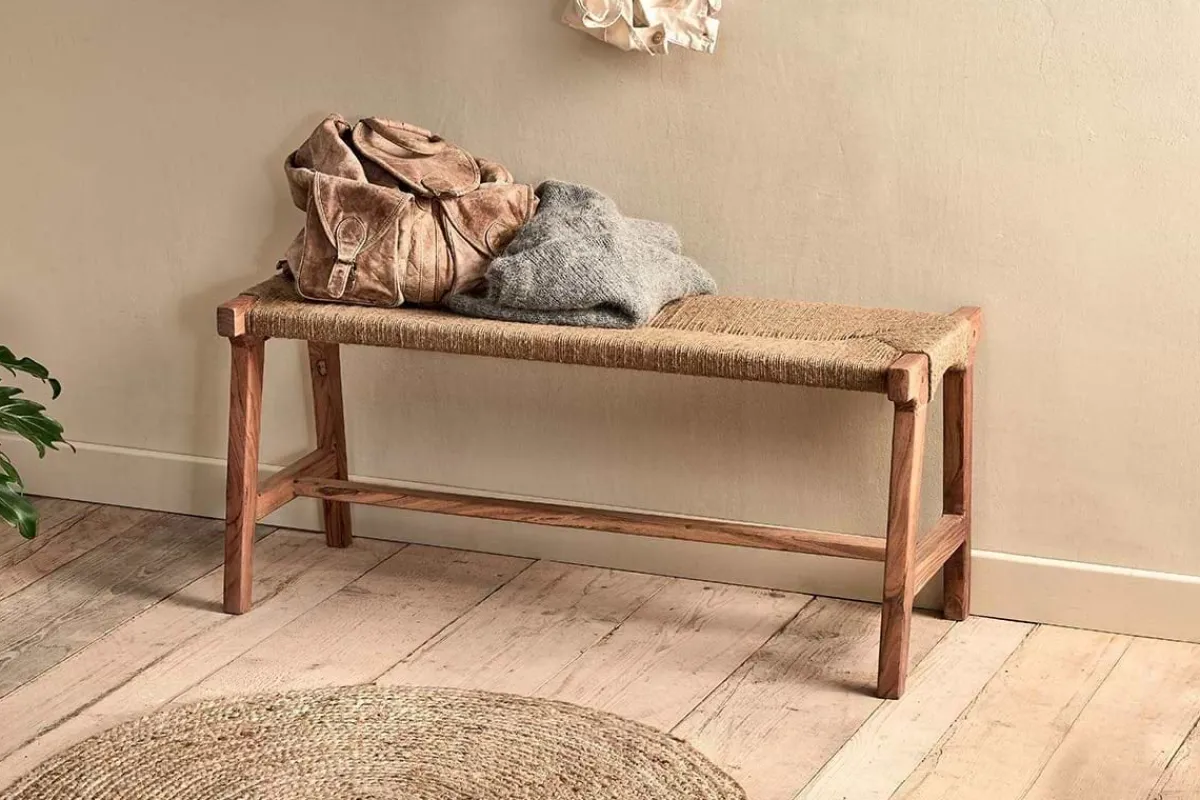 Bedroom^Nkuku Amhara Acacia & Jute Woven Bench