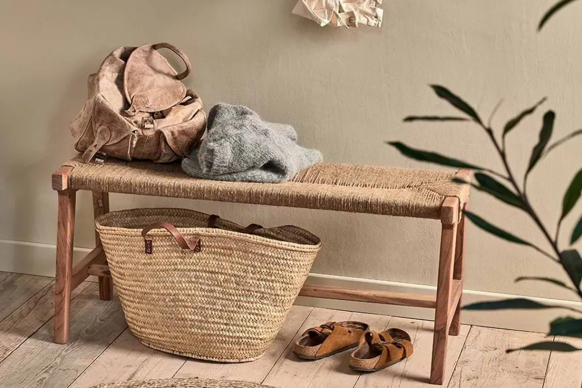 Bedroom^Nkuku Amhara Acacia & Jute Woven Bench