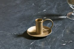 Decorative Home Accessories|Candlesticks^Nkuku Amri Iron Candlestick - Antique Brass