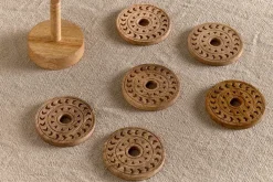 Table Settings & Linens^Nkuku Anali Mango Wood Coasters - Natural
