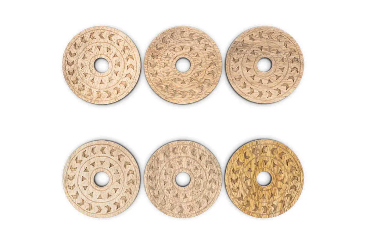 Table Settings & Linens^Nkuku Anali Mango Wood Coasters - Natural