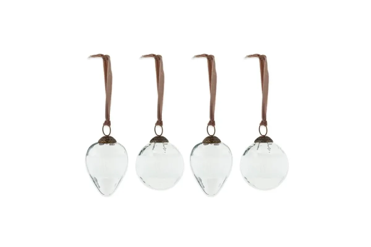 Baubles & Tree Decorations|Shades Of Nature^Nkuku Anara Etched Bauble - (Set of 4)