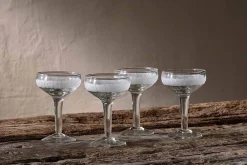 Entertaining Glasses|Wine & Champagne Glasses^Nkuku Anara Etched Champagne Glass - Clear (Set of 4)