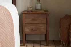 Bedroom|Beside Tables^Nkuku Anbu Acacia Bedside Table - Washed Walnut