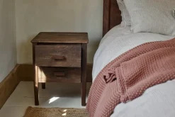 Bedroom|Beside Tables^Nkuku Anbu Acacia Bedside Table - Washed Walnut