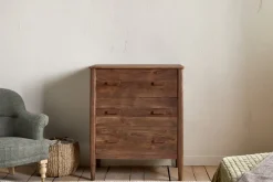 Bedroom^Nkuku Anbu Acacia Chest of Drawers - Washed Walnut